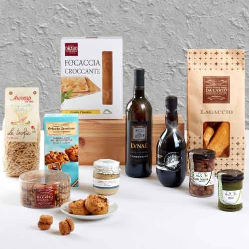 Ancient Food And Wine Hamper-Anniversary Gift For Daughter And Son In Law