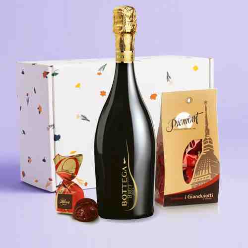 Sparkling Wine and Chocolates-Holiday Hamper Delivery Naples