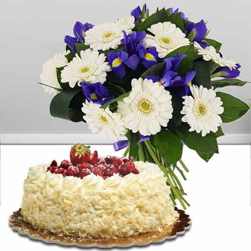 Seasonal Flower And Cake-Cakes N Flowers Online Delivery