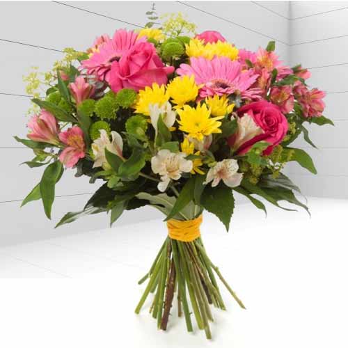 Rose And Gerbera Bouquet-Happy Mothers Day Bouquet