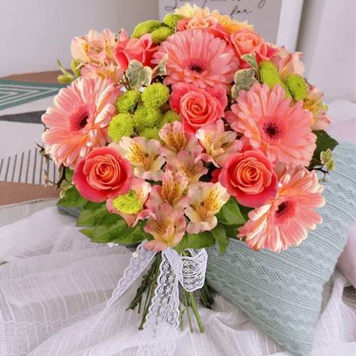 - Order Pink Flower Bouquet For Mother's Day