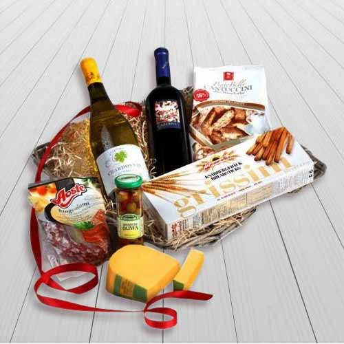 Ultimate Party Hamper-Send A Wine And Cheese Basket