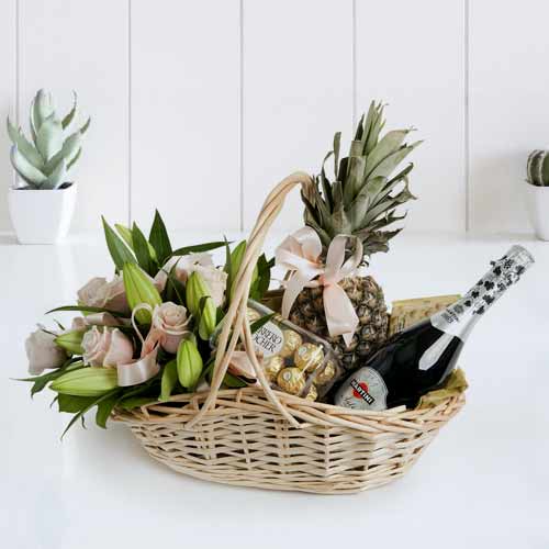 - Sparkling Wine With Fruit And Flowers