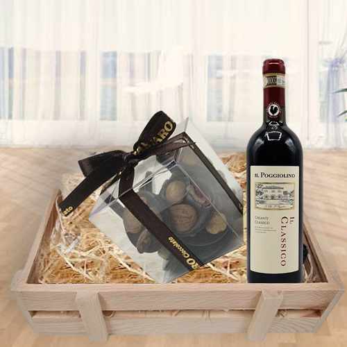 - Congratulation Wine And Chocolate Gift Delivery