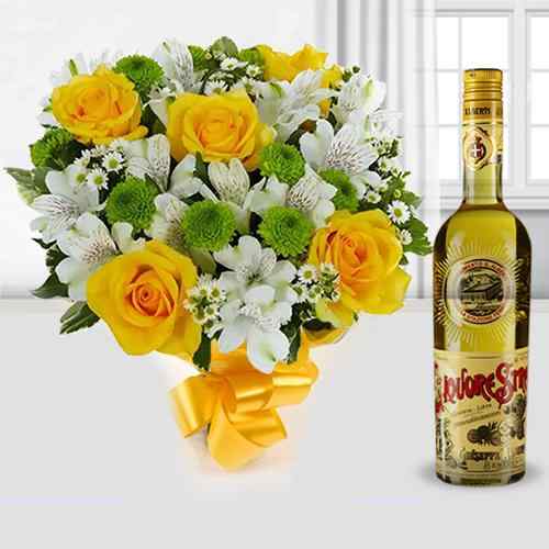 Seasonal Flower And  Strega-Send Birthday Gift For Wife