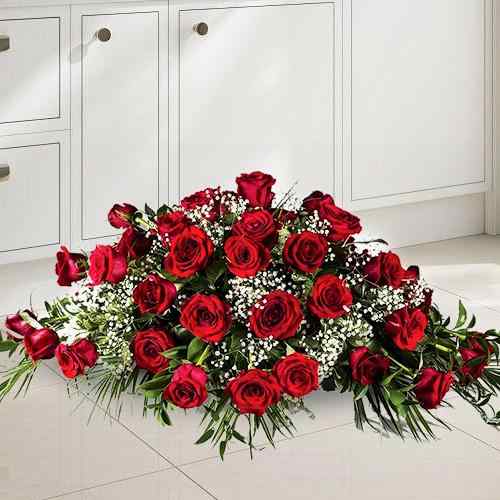 Rose Funeral Arrangement-Bereavement Flower Arrangement