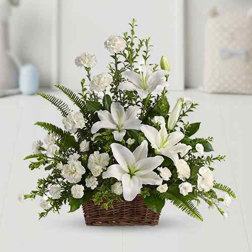 Mixed White Flower-Best Flowers To Give At A Funeral