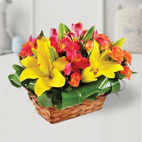 Charming Beauty with various colors -Lily Arrangement To Italy