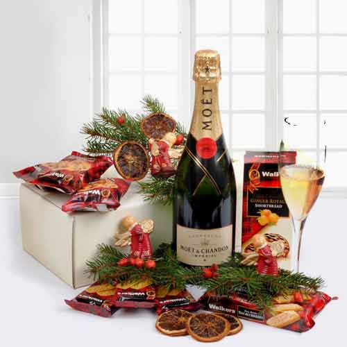 Moet And Sweet Treat-Christmas Gift For A Colleague