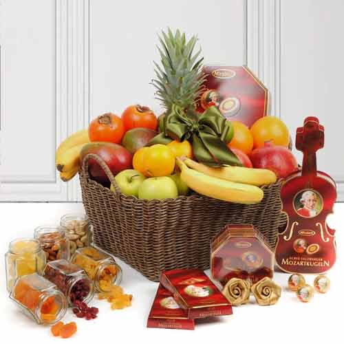 Fruit And Mozart Sweet Basket