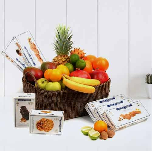Fresh Fruits And Biscuits-Send A Feel Better Package