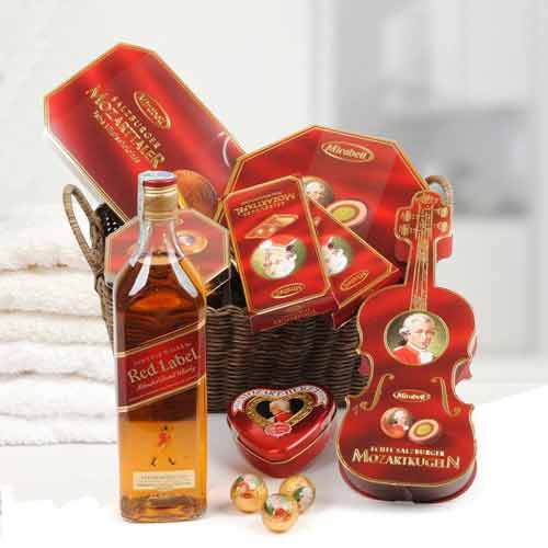 Red Label N Sweet Hamper-Best Long Distance Relationship Gifts