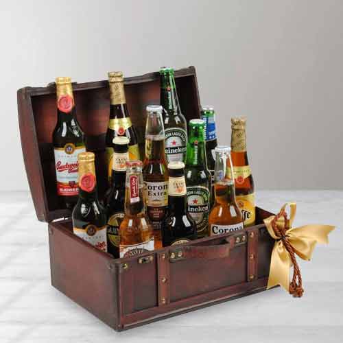 A Dozen Beer Basket-Beer Hamper For Dad