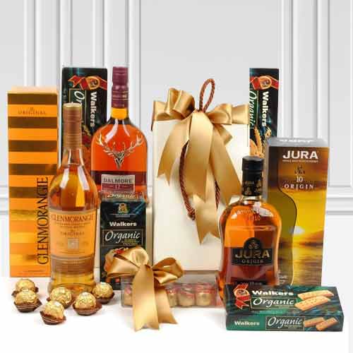 Malt Trio Gift Box-Birthday Wine Gift Hamper Delivery