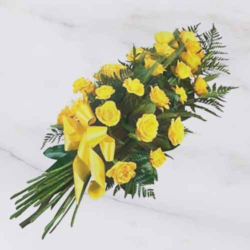 Bunch Of Yellow Flowers For Funeral