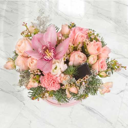 Light Pink Flowers Centerpiece-Online Flowers For Wife