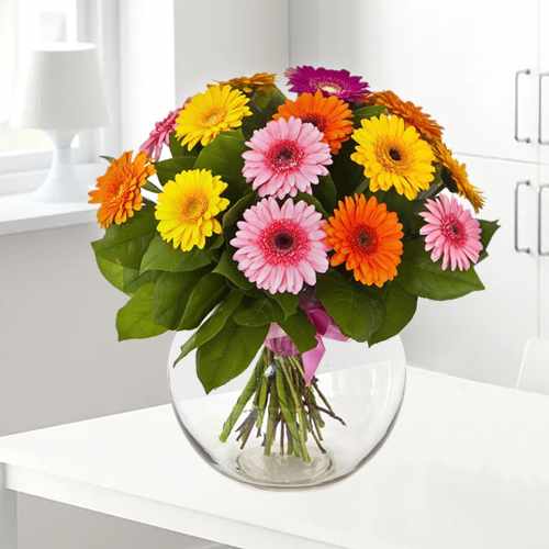 Multi-Coloured Gerberas Bouquet-Gerbera Flowers For Mom