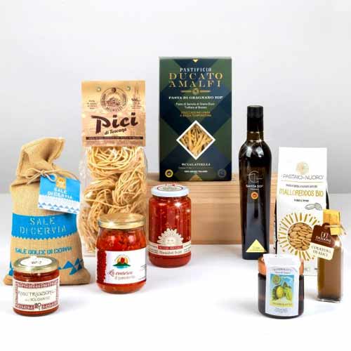 Pasta Piennolo Gift Basket-Sympathy Food Baskets Next Day Delivery