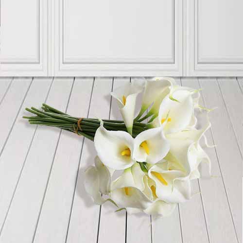 White Calla Lily-Bouquet Flowers For Funeral